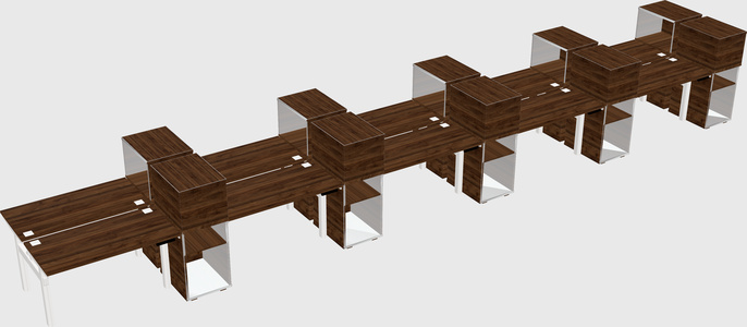 Shared electric desk + cabinet