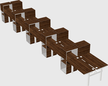 Shared electric desk + cabinet