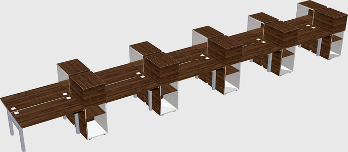 Shared electric desk + cabinet