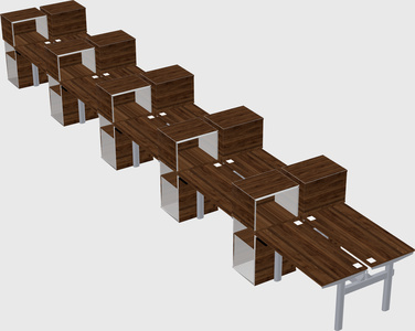 Shared electric desk + cabinet