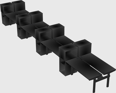 Shared electric desk + cabinet