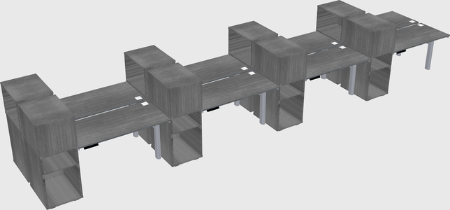 Shared electric desk + cabinet