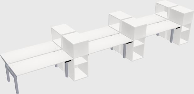 Shared electric desk + cabinet