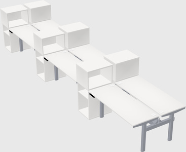 Shared electric desk + cabinet