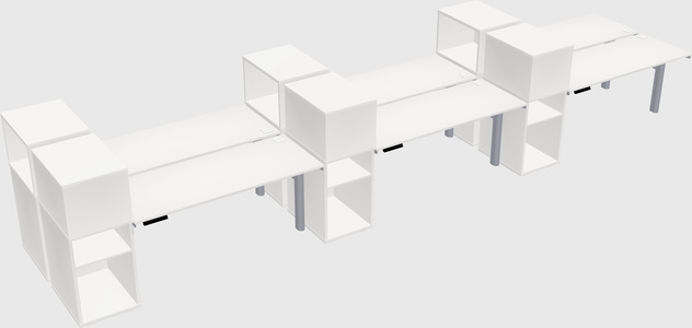 Shared electric desk + cabinet