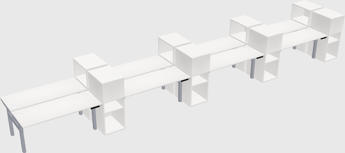 Shared electric desk + cabinet
