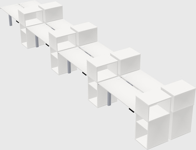 Shared electric desk + cabinet