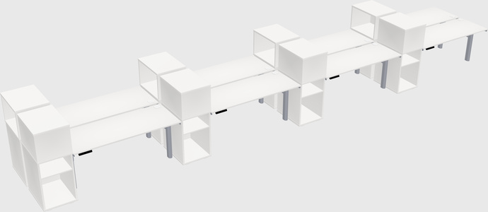 Shared electric desk + cabinet