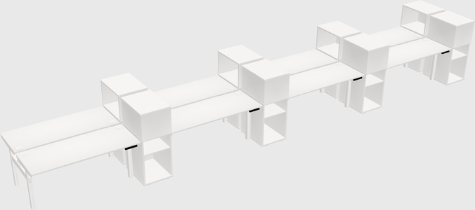 Shared electric desk + cabinet