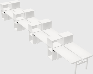 Shared electric desk + cabinet