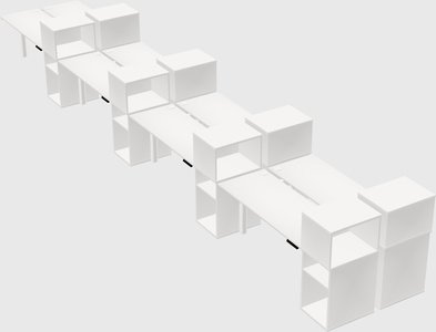 Shared electric desk + cabinet