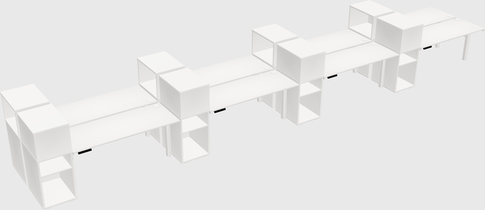 Shared electric desk + cabinet