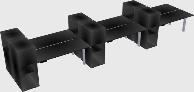 Shared electric desk + cabinet