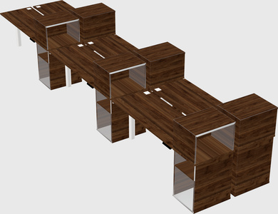 Shared electric desk + cabinet