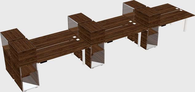 Shared electric desk + cabinet