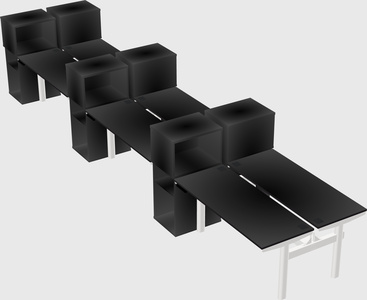 Shared electric desk + cabinet