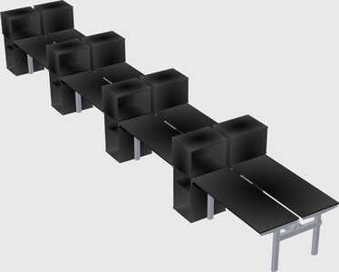 Shared electric desk + cabinet