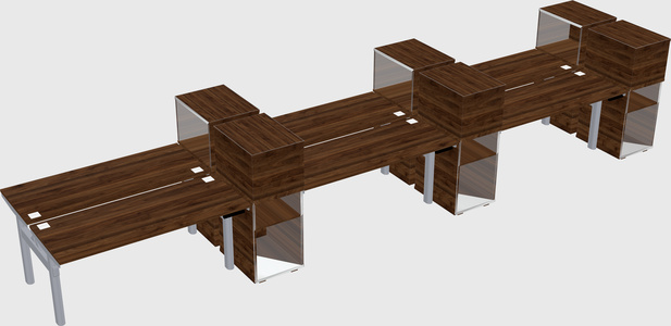 Shared electric desk + cabinet