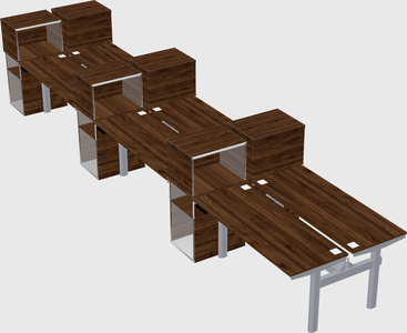Shared electric desk + cabinet