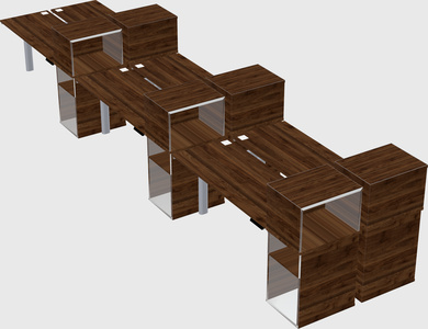 Shared electric desk + cabinet