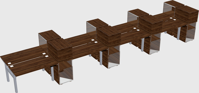 Shared electric desk + cabinet