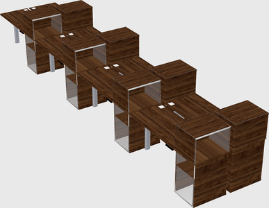 Shared electric desk + cabinet