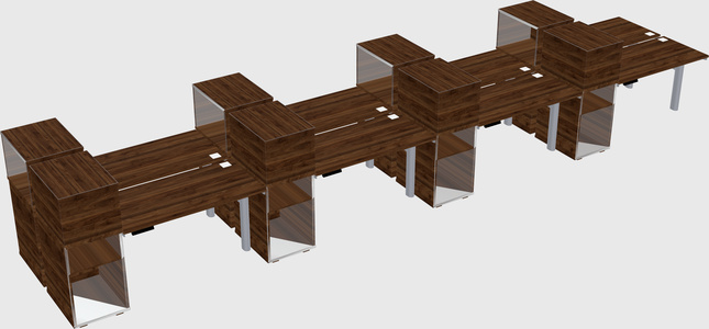 Shared electric desk + cabinet