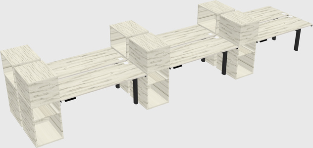 Shared electric desk + cabinet