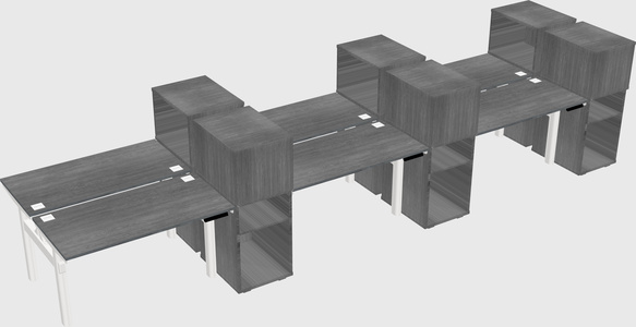 Shared electric desk + cabinet
