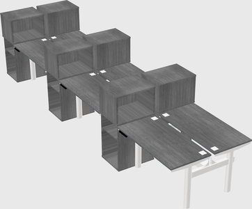 Shared electric desk + cabinet