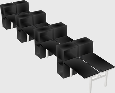 Shared electric desk + cabinet