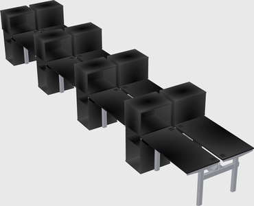 Shared electric desk + cabinet