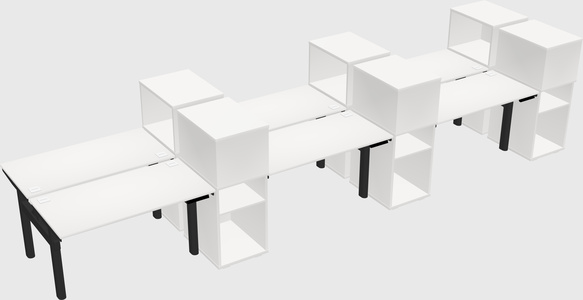 Shared electric desk + cabinet