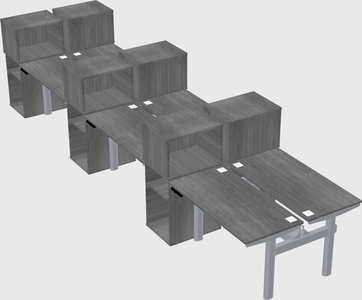 Shared electric desk + cabinet