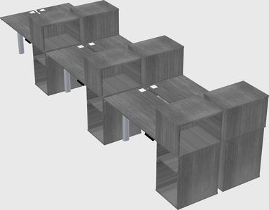 Shared electric desk + cabinet