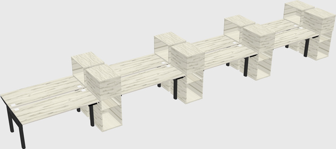 Shared electric desk + cabinet