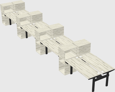 Shared electric desk + cabinet