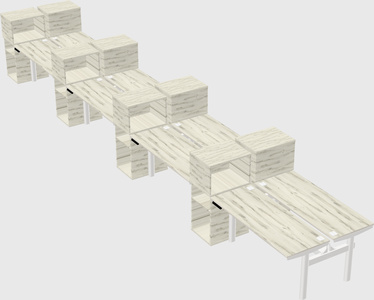 Shared electric desk + cabinet