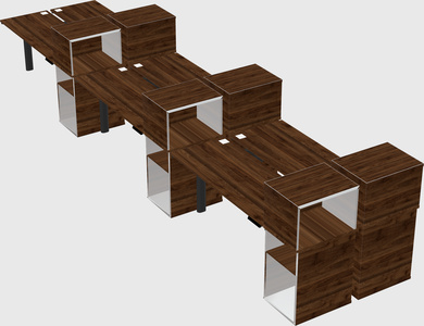 Shared electric desk + cabinet