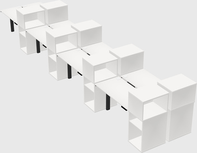 Shared electric desk + cabinet