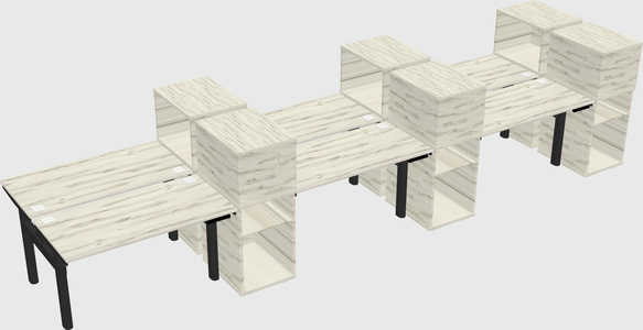 Shared electric desk + cabinet