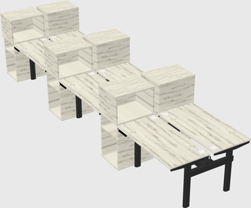 Shared electric desk + cabinet