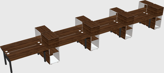Shared electric desk + cabinet