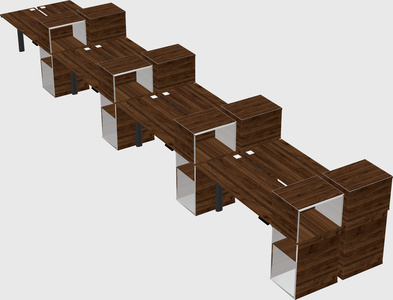 Shared electric desk + cabinet
