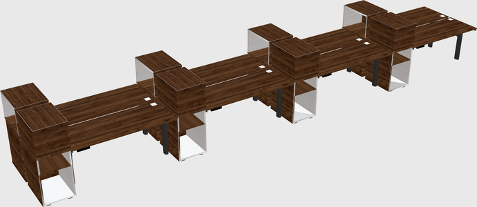 Shared electric desk + cabinet