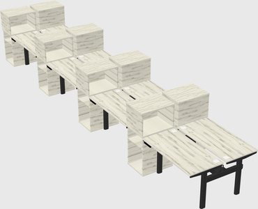 Shared electric desk + cabinet