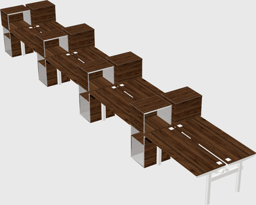 Shared electric desk + cabinet