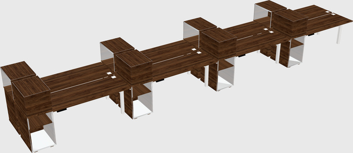 Shared electric desk + cabinet