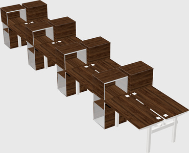 Shared electric desk + cabinet