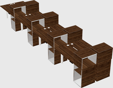 Shared electric desk + cabinet